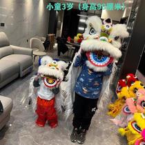2024 New Year high-end lion dance childrens lion dance toddler performance props lion dance head set plastic lion awakening