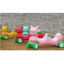 Kindergarten multi-person collaborative car racing childrens indoor double moped outdoor turning three-person scooter