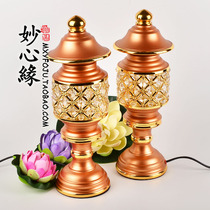 Temple home lights headlights Crystal shrines lights crystal lotus lanterns long-term lights gods lights
