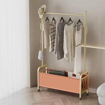 Floor-standing clothes drying rack simple coat rack bedroom mobile clothes rack indoor storage rack household clothes hanger