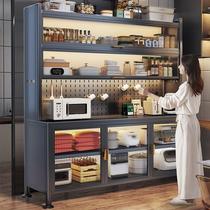 Nordic light luxury slate sideboard simple wall high cabinet living room tea cabinet storage cabinet solid wood storage storage cabinet