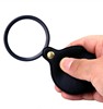 German Portable Magnifying Glass, High-Definition Folding Leather Case, Reading Magnifier for the Elderly and Children, Portable High-Power Keychain Card-Type Magnifying Glass for Seniors