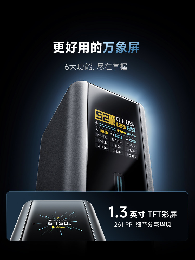 [National 3C Certification]Cuktech Cooltech No. 15 Ultra Power Bank with 20000Mah Battery Capacity, Multi-Port 210W Fast Charging Pd, Compatible with Apple 17