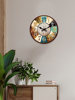 New American-Style Round Retro Wall Clock, Personalized, Silent, Fashionable, Creative Home Quartz Clock for Living Room and Dining Room Walls