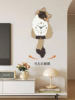 2026 New Model Cat Swing Clock Living Room Tv Background Wall Creative Clock Wall Hanging High-End Silent Wall Clock