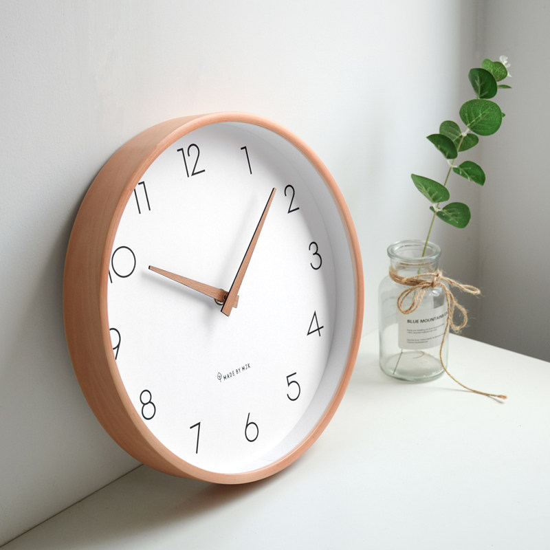 Wooden Style Clock for Wall Hanging 2026 New Model Wall Clock Wooden Home Wall Clock Simple Modern Living Room Silent Clock