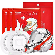 Xingzhean fire mask 3 pieces fire blanket 1 piece smoke detector 2 pieces home safety 6-piece set