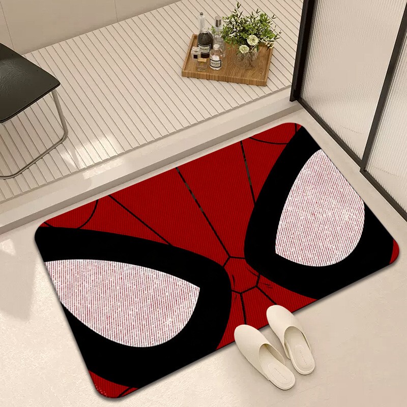 Superhero Spider-Man Absorbent Foot Mat Cartoon Marvel Bathroom Non-Slip Floor Mat Washbasin Absorbent Soft Mat Door Mat Superhero Spider-Man Absorbent Foot Mat Cartoon Marvel Bathroom Non-Slip Floor Mat Washbasin Absorbent Soft Mat Door Mat
