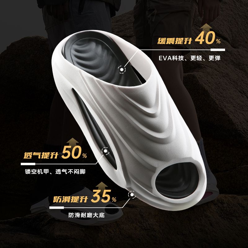 Yashu 2025 New Sandals, Callus-Breaking Sports Slippers, Outdoor Non-Slip, Anti-Odor, Height-Increasing Slippers, Men's Sandals