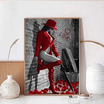 Diamond Painting for Lady In Red 5D DIY Full Diamond Paintin