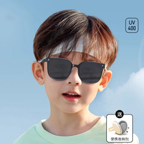 Childrens sunglasses for boys 2024 new ultra-light folding polarized anti-UV outdoor travel sunglasses for girls