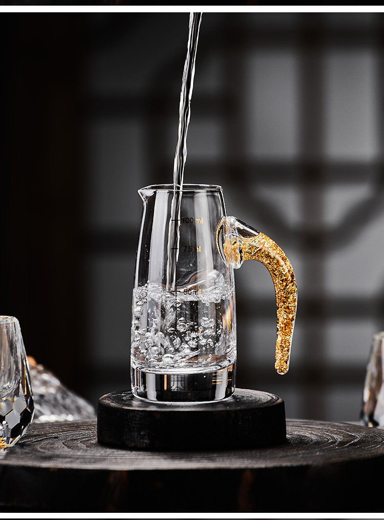 Ликер Cup 金箔白酒杯水晶玻璃分酒器轻奢高档酒具精致礼盒套装家用乔迁送礼