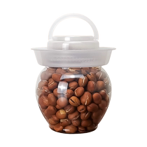 Transparent plastic pickle jar large sauerkraut sauce pickle sealed jar household food jar plastic bottle with lid thickened