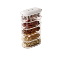 Spice storage box compartment box household kitchen pepper aniseed condiment storage box seasoning seasoning storage sealed jar