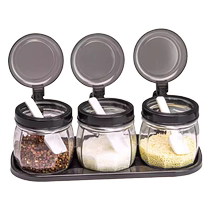 Oil pot seasoning jar set combination seasoning box kitchen household salt jar seasoning bottle jar seasoning bottle storage box sugar jar