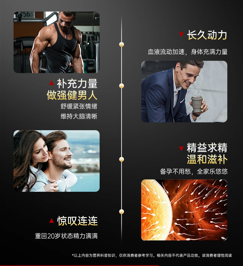 Maca Tablet Energizing Oyster Tonic Release Function Adult Male Nutrition 60 Capsules/Bottle