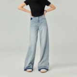 Длинные джинсы, свободный крой, высокая талия