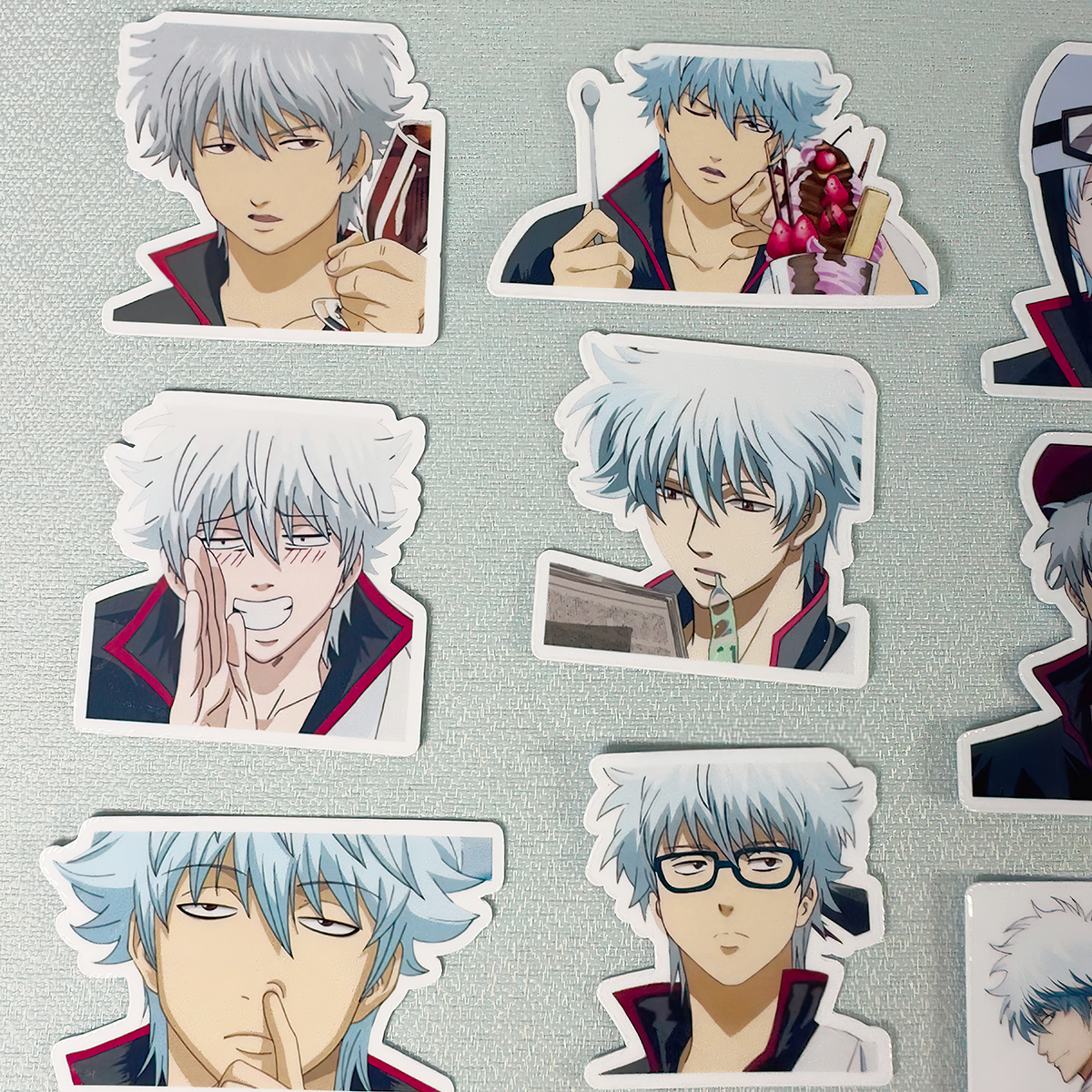 坂田银时高清防水贴纸漫画银魂周边宇宙战斗种族装饰贴手机笔记本：为爱