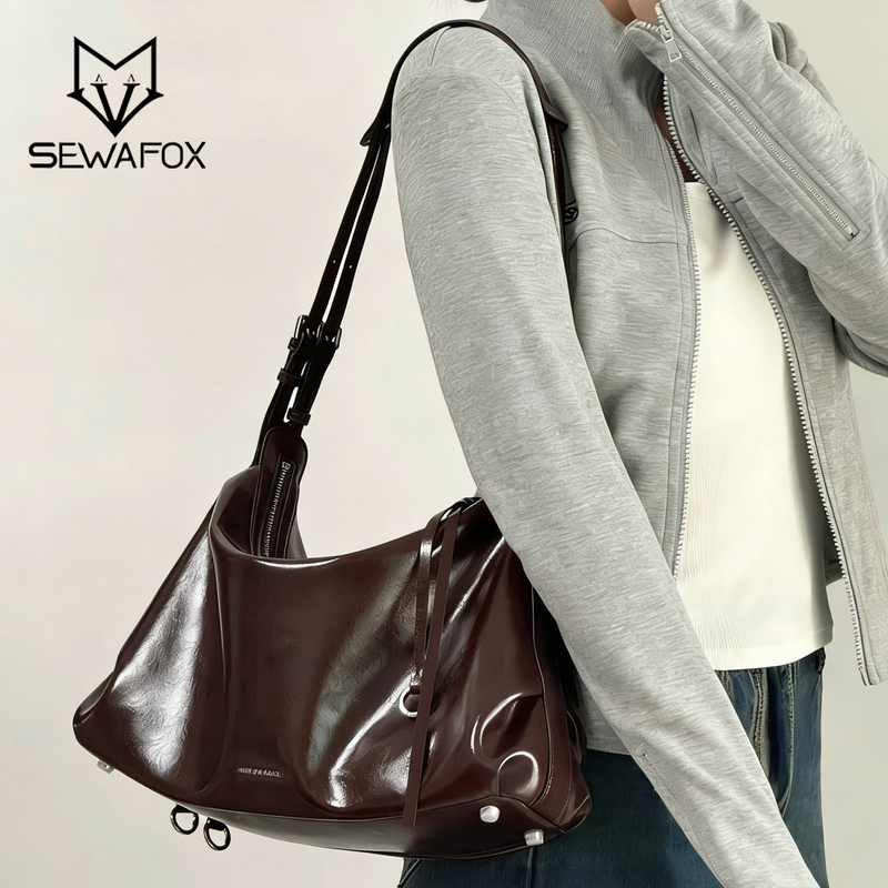 Hobo Single-Shoulder Crossbody Large-Capacity Work Commute Fashion Casual Tote Bag Adjustable Minimalist Underarm Bag Women's Bag