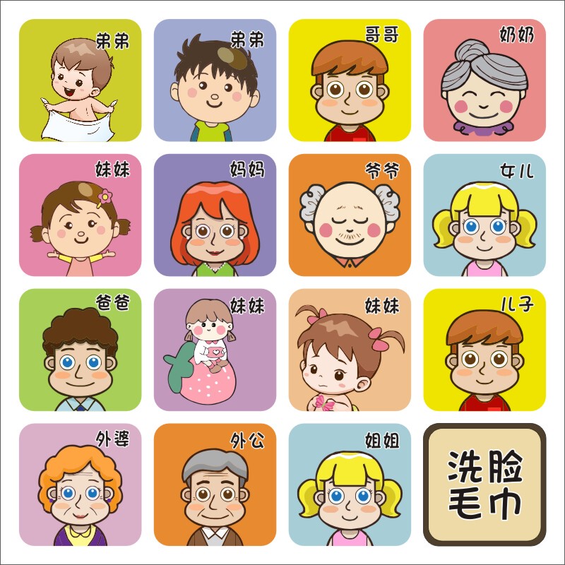 Cup Name Stickers for Mom, Dad, and Baby, Stickers to Mark Family Member Items, Towel and Basin Labels, Waterproof E
