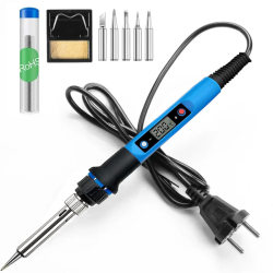German Japan Import Technology 80W High Power Constant Temperature Electric Soldering Iron Suit Electric Luo Tsui Digital Display Electric Soldering Pen Soldering