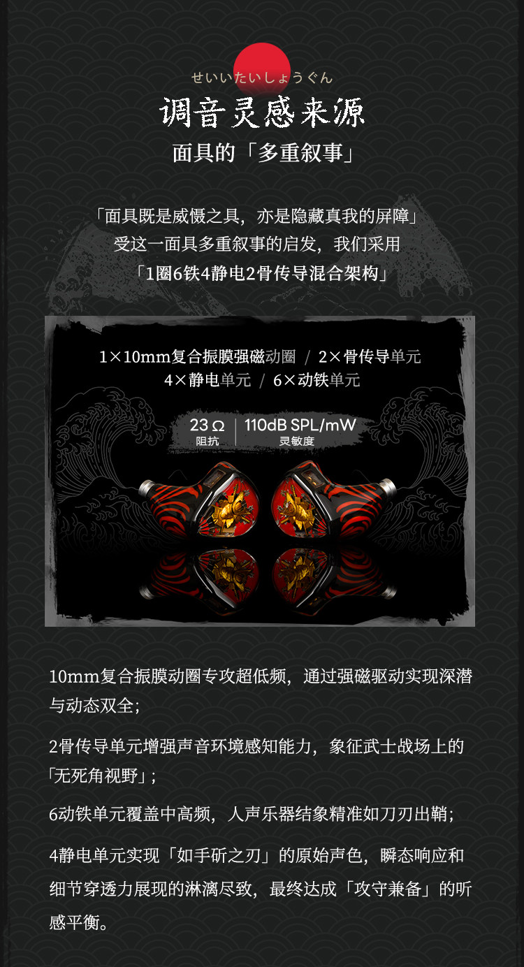诺岱幕府将军shogun旗舰级HIFI有线入耳式发烧级