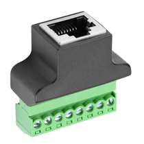 Yidesheng rj45 solder-free 8pin terminal network extension network cable connector transfer terminal power cord 8C transfer