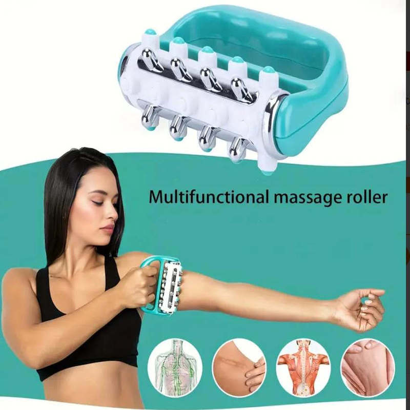 Liver Tendon Massager Handheld Small Roller Leg Massager Shoulder and Neck Vertebrae Waist Meridian Dredging Fat Reduction Neck Shoulder Waist