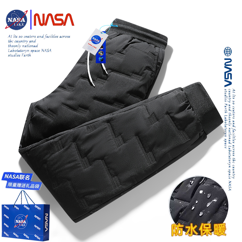 NASA official joint down cotton pants men 2023 autumn and winter outwear casual long pants garnter warm cotton pants-Taobao