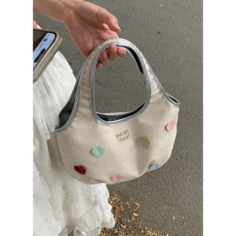 Peach Summer Vegetable Basket Tote Bag Women's 2025 New Summer High-End Designer Canvas Handbag