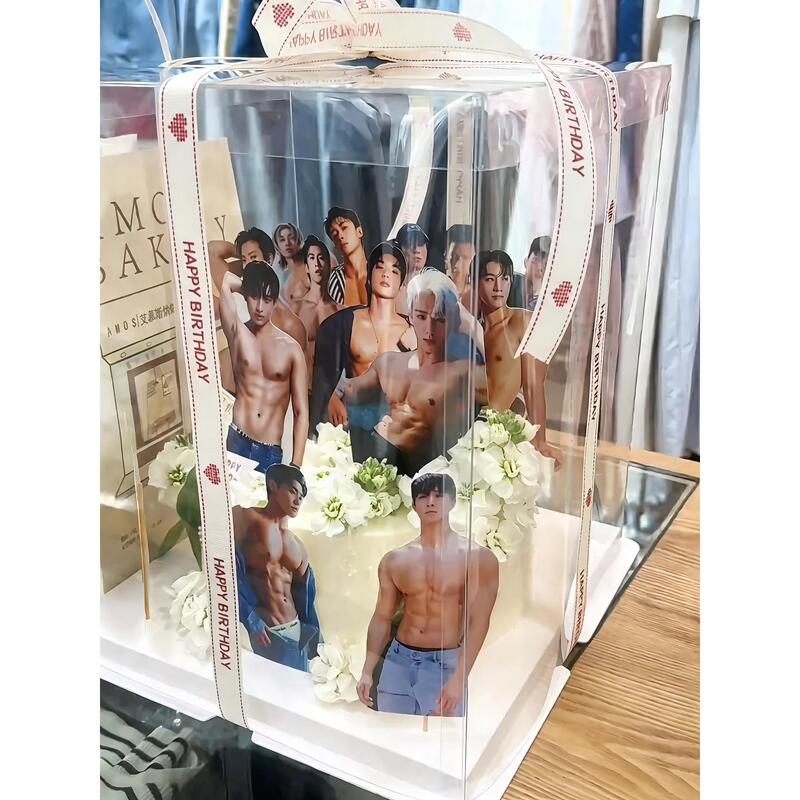 Cake Topper Decoration Funny Muscular Man Pool Party Best Friend Birthday Baking Decoration Insert