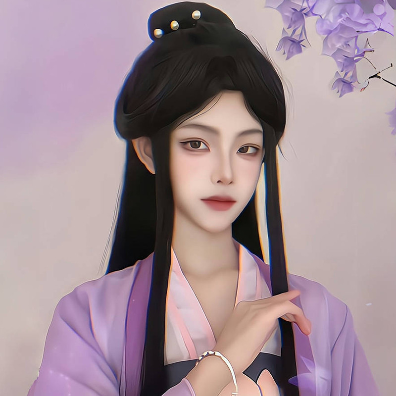 古风假毛江厌离cos魔道祖师清冷感万用长直发空气刘海新中式头套_COSPLAY配件_淘宝游戏网