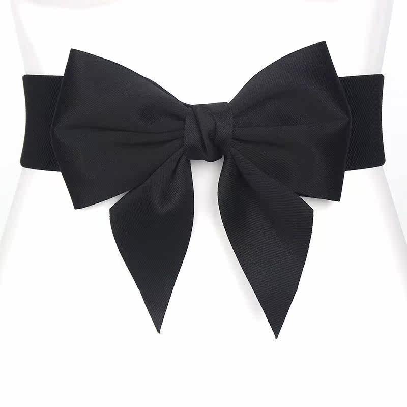 With skirt belt new fashion large cotton bowknot belt elastic girdle all-match dress elastic belt