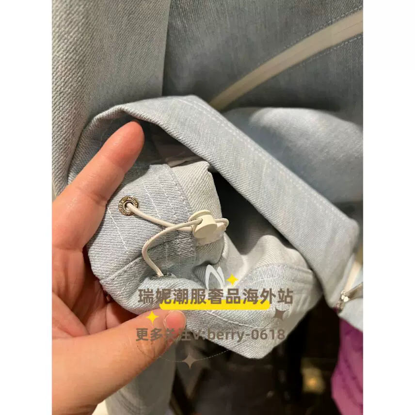 Пиджак тренч с капюшоном из денима короткий весенне-летний Moncler/Monter Ms. SEVERAU, сикл