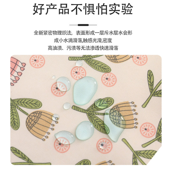 新款韩版洋气帆布长袖围裙女防水透气家用厨房做饭罩衣餐饮工作服