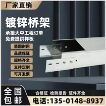 Guangdong hot-dip galvanized cable tray trough type bridge wire trough large span ladder type bridge manufacturer direct operation supports customization