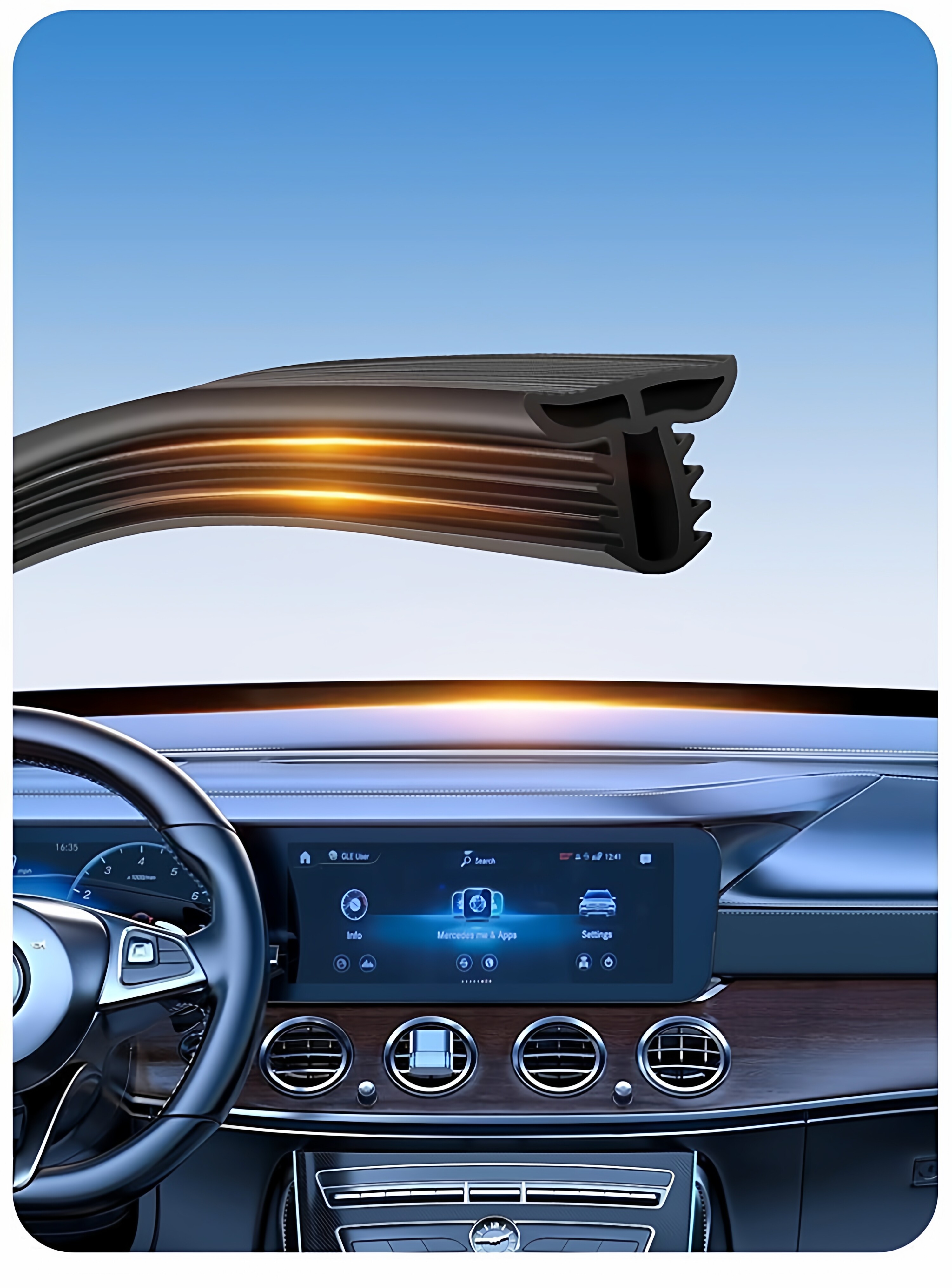 Weilanda sealing strip for Toyota vehicles, used for door ABC pillars, central control, soundproofing, dustproofing, waterproofing, hood and trunk rubber strip