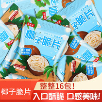 16 packs of Coconut Chips Yiqishi Coconut Chips Crispy Blocks Hainan Specialty Coconut Corn Coconut Meat Dried Fruit Snacks Flagship Store
