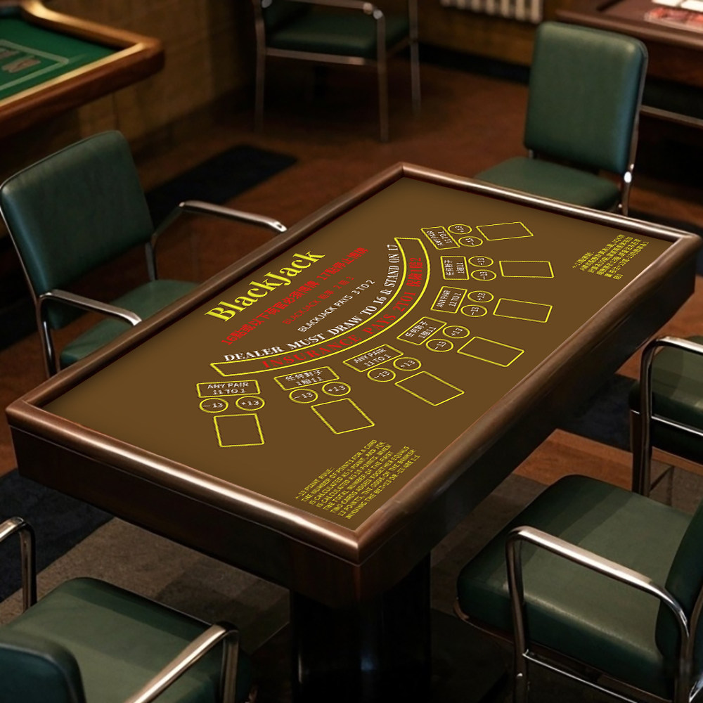 21点桌布black Jack黑杰克澳门扑克游戏赌大小台布百家乐赌桌桌垫-淘宝网