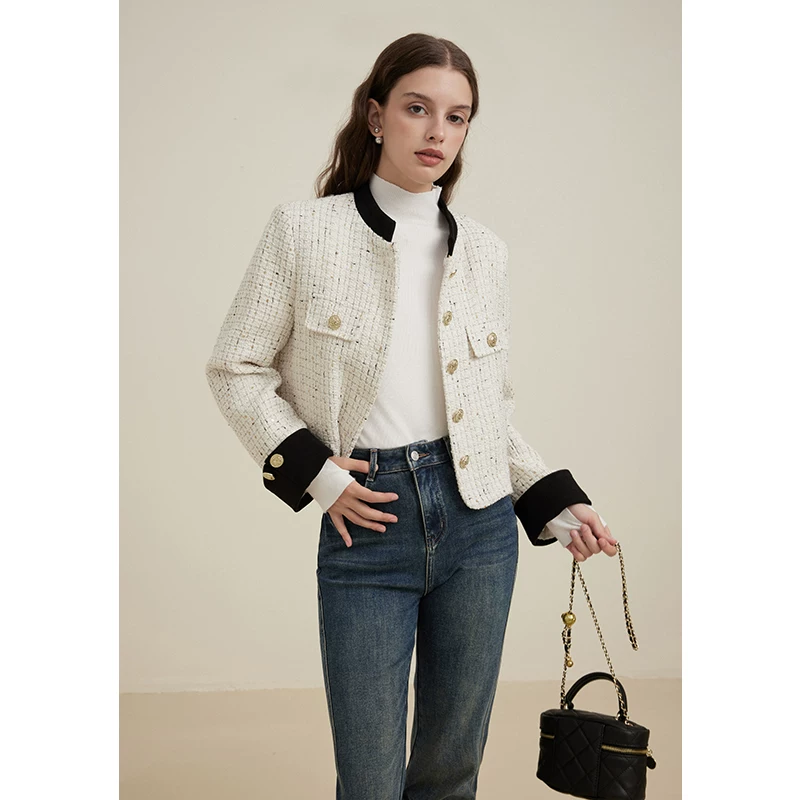 Демисезонная куртка, стиль Chanel, городской стиль, яркий запоминающийся стиль, высококачественный стиль
