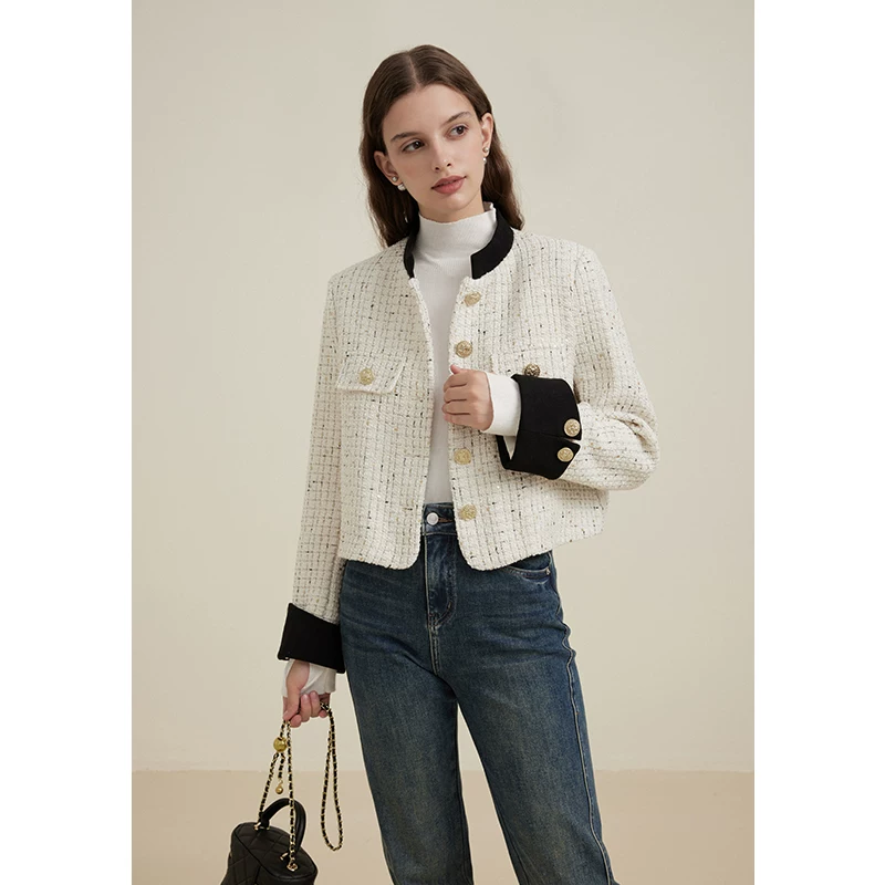 Демисезонная куртка, стиль Chanel, городской стиль, яркий запоминающийся стиль, высококачественный стиль