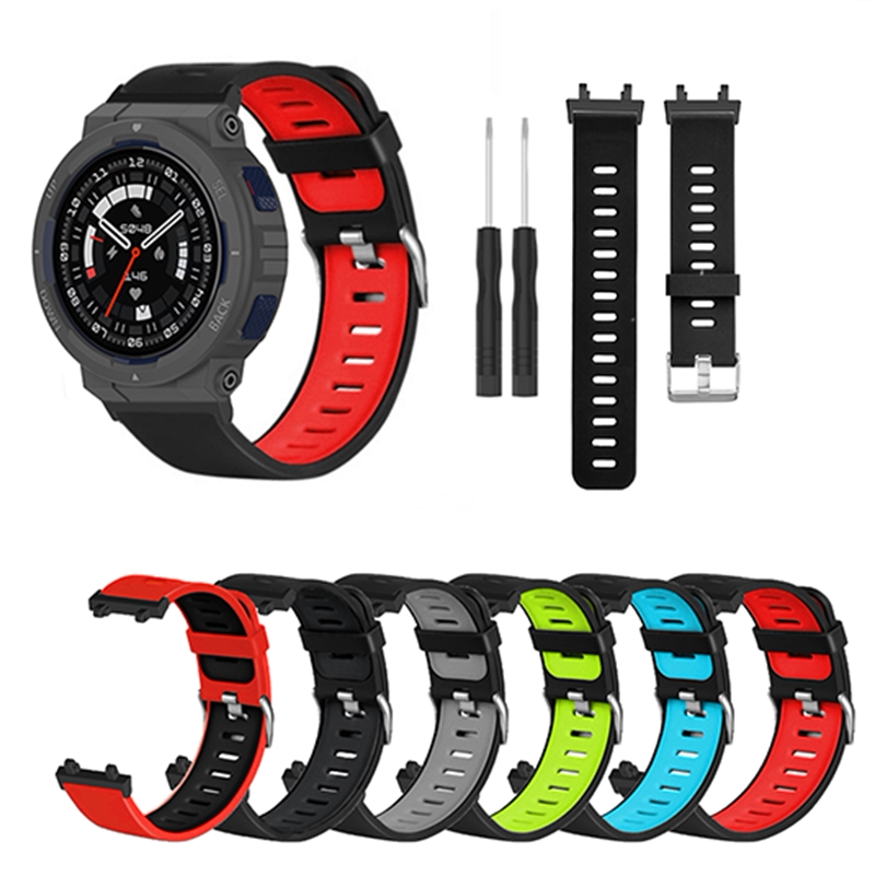 Suitable for Huami Amazfit Active Edge (A2212) Watch Strap Huami Amazfit Two-Color Sports Wristband Yuewo A2212 Silicone Replacement Watch Strap Fashionable Men's and Women's Accessories Suitable for Huami Amazfit Active Edge (A2212) Watch Strap Huami Amazfit Two-Color Sports Wristband Yuewo A2212 Silicone Replacement Watch Strap Fashionable Men's and Women's Accessories