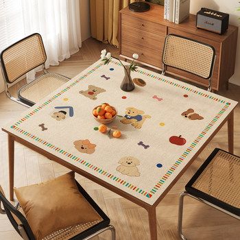 Square tablecloth no-wash waterproof and oil-proof 2025 new style