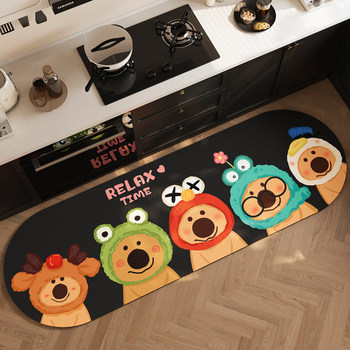 Kitchen non-slip and oil-proof floor mats, no-clean waterproof floor mats