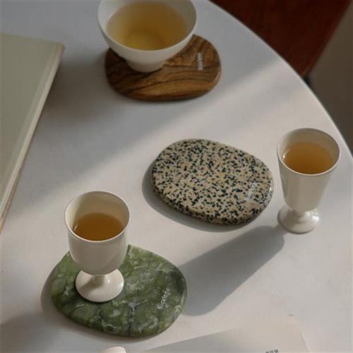 NICEONE natural stone cup cushion home living room dining room table hem dining cushion decorated disc hand decorated disc heat insulation cushion-Taobao