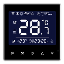 Central air conditioning control panel water-cooled fan coil three-speed LCD remote switch intelligent water floor heating thermostat