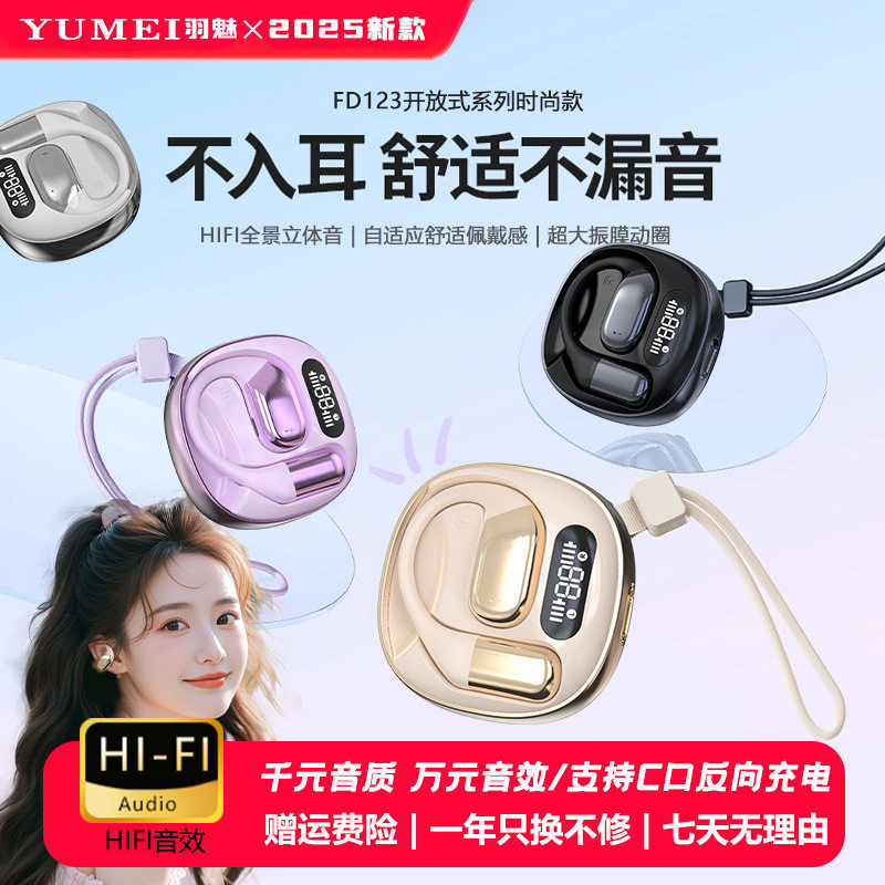2025 New Model Bluetooth Wireless Earphones with High-Quality Sound, Long Battery Life, Sports Ear-Hook Design, Universal Bone Conduction 2025 New Model Bluetooth Wireless Earphones with High-Quality Sound, Long Battery Life, Sports Ear-Hook Design, Universal Bone Conduction