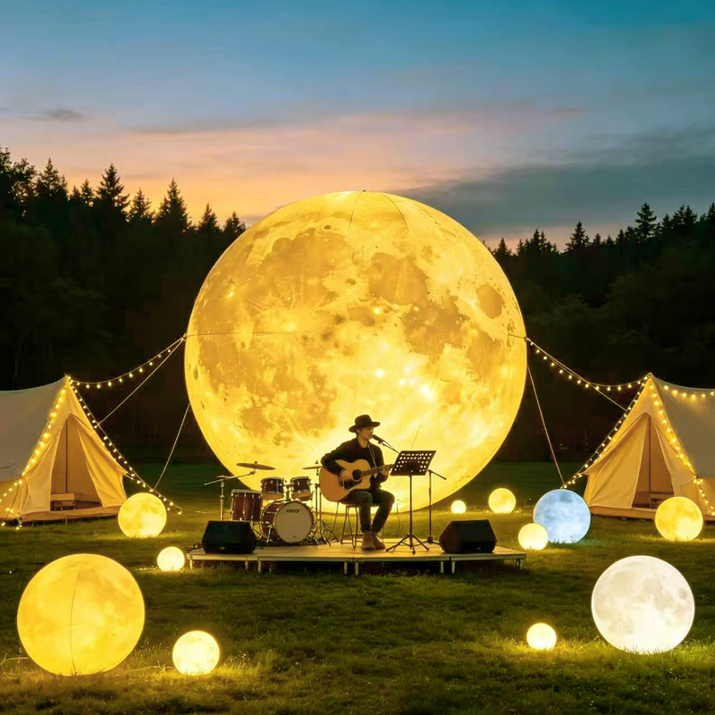 Inflatable Luminous Yellow Moon Model Moon Lamp Outdoor Decoration Props Moon Lamp Moon Model Moon Lamp
