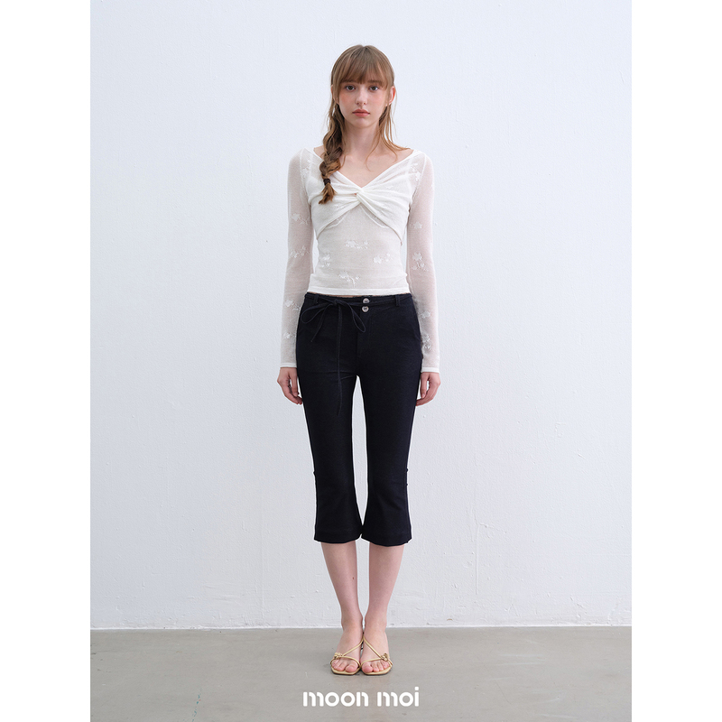 Moonmoi / Spread Melody High Elastic Tencel Capri Pants