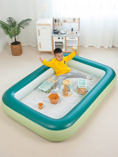 Kinder-Cassia-Spielzeugsand-Set für den Innenbereich, ungiftig, neuer rechteckiger Spielsandstrand, aufblasbarer Sandpool